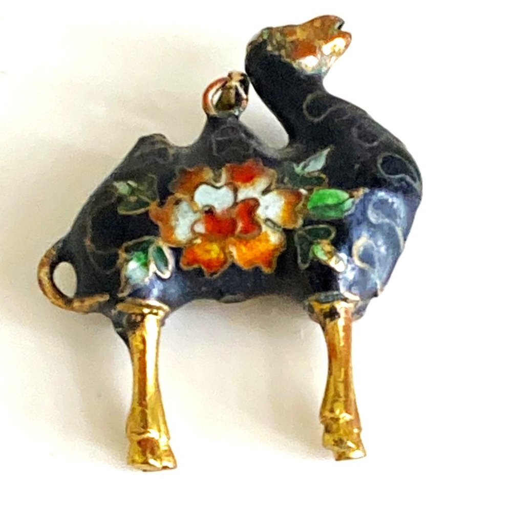 Chinese cloisonne camel pendant